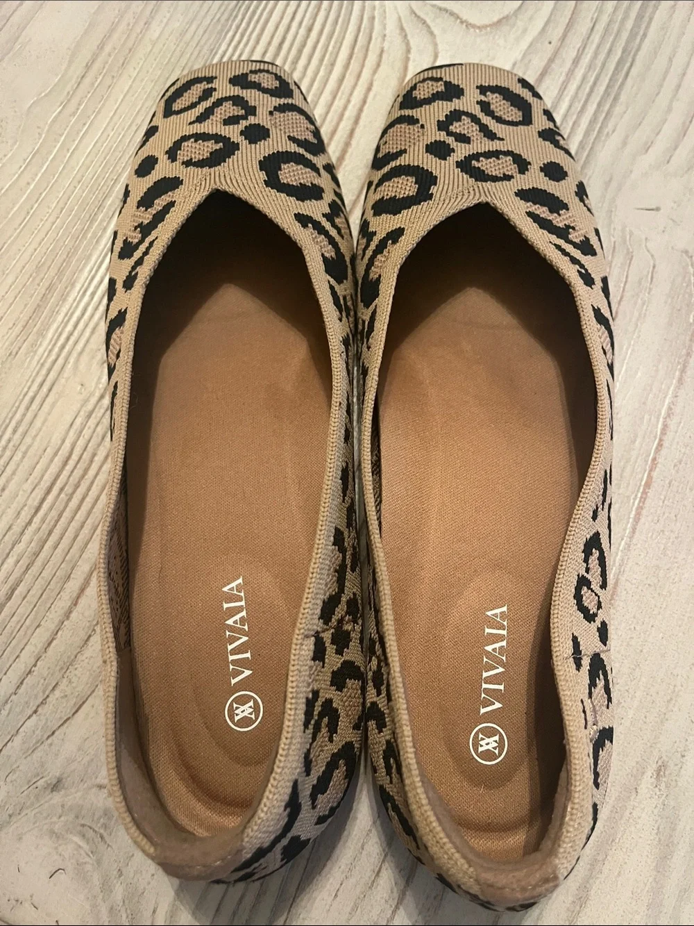 Vivaia Leopard Print Ballet Flats square toe size US 9.5 EU 40 - Picture 5 of 11